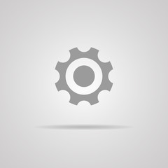 gear icon, vector illustration. Flat design style