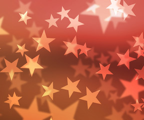 Red Stars Bokeh Background