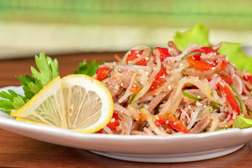 Fresh funchozy salad