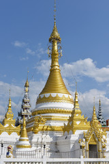 Naklejka premium Wat Jong Klang, Mae Hong Son, Tailandia