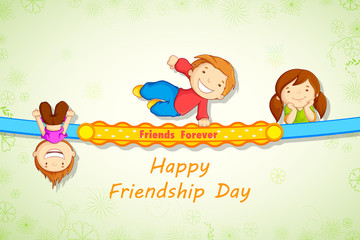 Kids celebrating Friendship Day