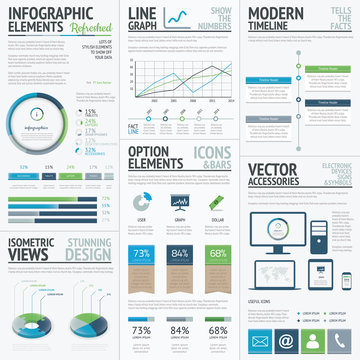 Finance, economy and business vector infographic elements