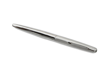 Silver pen with cap