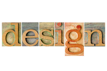 design - wood type collage
