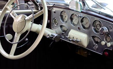 vintage car - inside