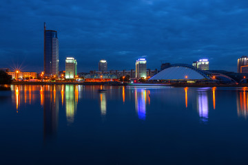 Minsk (the capital of Belarus) at evening