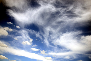 Fototapeta premium Blue sky with white and dark clouds