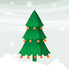 Christmas tree with ball