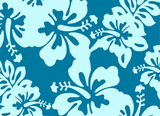 Blue floral pattern - decorative element