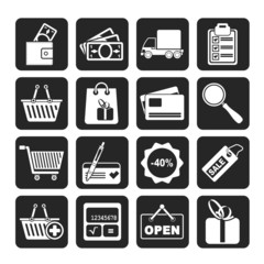 Silhouette Shopping and website icons