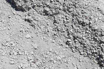 White and grey gravel background.