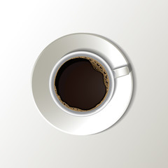 A cup of black coffee
