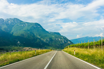 Asphalt Road. mountain road. Beautiful landscape  