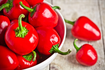 red hot peppers in bowl