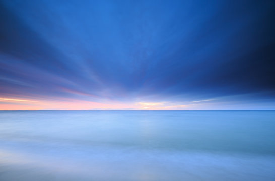 Fototapeta Beautiful sunset over Baltic sea