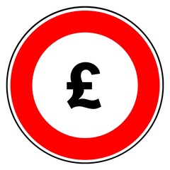 Livre sterling dans un panneau 