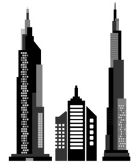 Immeubles modernes et grattes-ciel