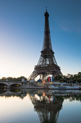 Fototapeta na wymiar Eiffel Tower Reflected, Paris