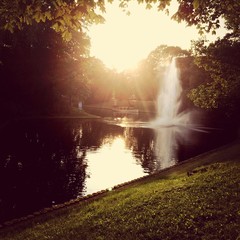 golden hour, riga canal, latvia
