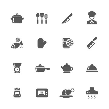Kitchen icons set.
