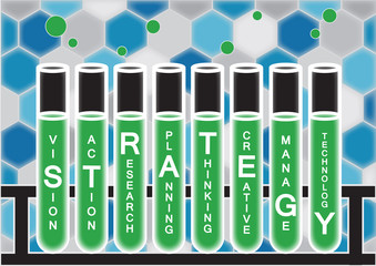 Experimenting business strategic elements in test tubes