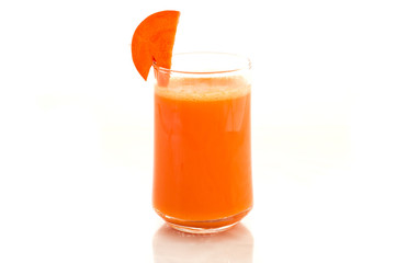 Carrot juice on white