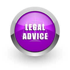 legal advice pink glossy web icon