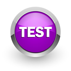test pink glossy web icon