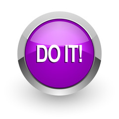 do it pink glossy web icon