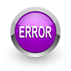 error pink glossy web icon