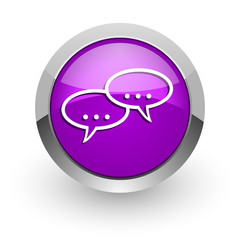 forum pink glossy web icon