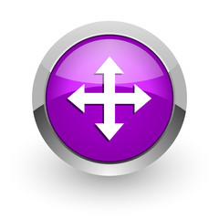 arrow pink glossy web icon