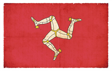 Grunge-Flagge Isle of Man (Großbritanien)