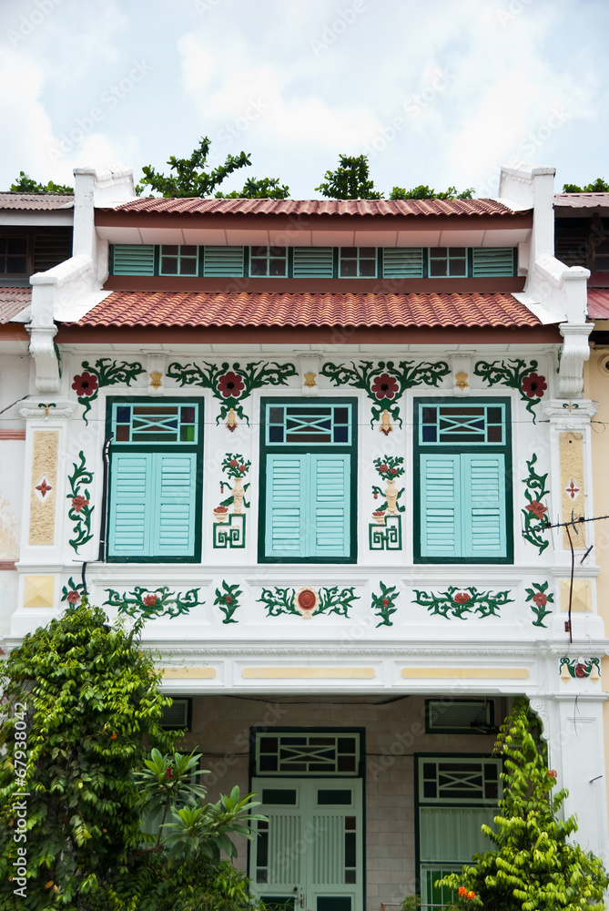 Wall mural heritage of ipoh, malaysia