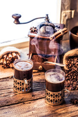 Smell of freshly brewed coffee