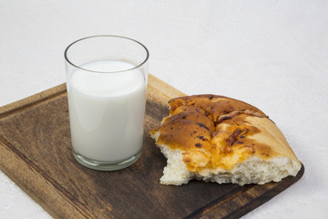 pita bread with milk