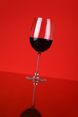 Glass of red wine