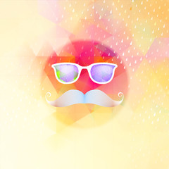 Retro glasses with reflection. EPS 10