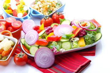 Insalate miste con pomodori