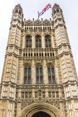 Fototapeta na wymiar Architectural details of Palace of Westminster, London, UK