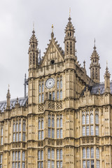 Fototapeta na wymiar Architectural details of Palace of Westminster, London, UK