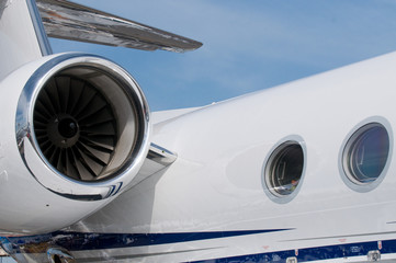 Detail of corporate jet