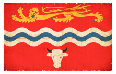 Grunge Flagge Herefordshire (Großbritannien)