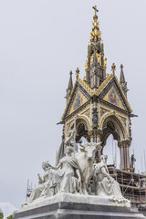 Prince Albert Memorial near Kensington Gardens in London.