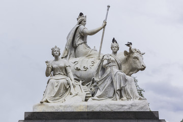 Prince Albert Memorial near Kensington Gardens in London.