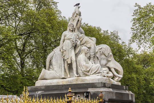 Prince Albert Memorial near Kensington Gardens in London.