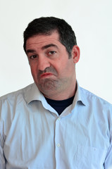 Obraz premium Man not sure face expression