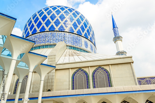 Blue Mosque In Shah Alam Malaysia At Summer Wall Mural Wallpaper Murals Richard Yoshida