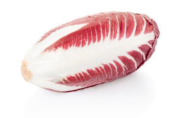 Radicchio, red salad on white, clipping path