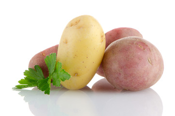 New potatoes and green parsley